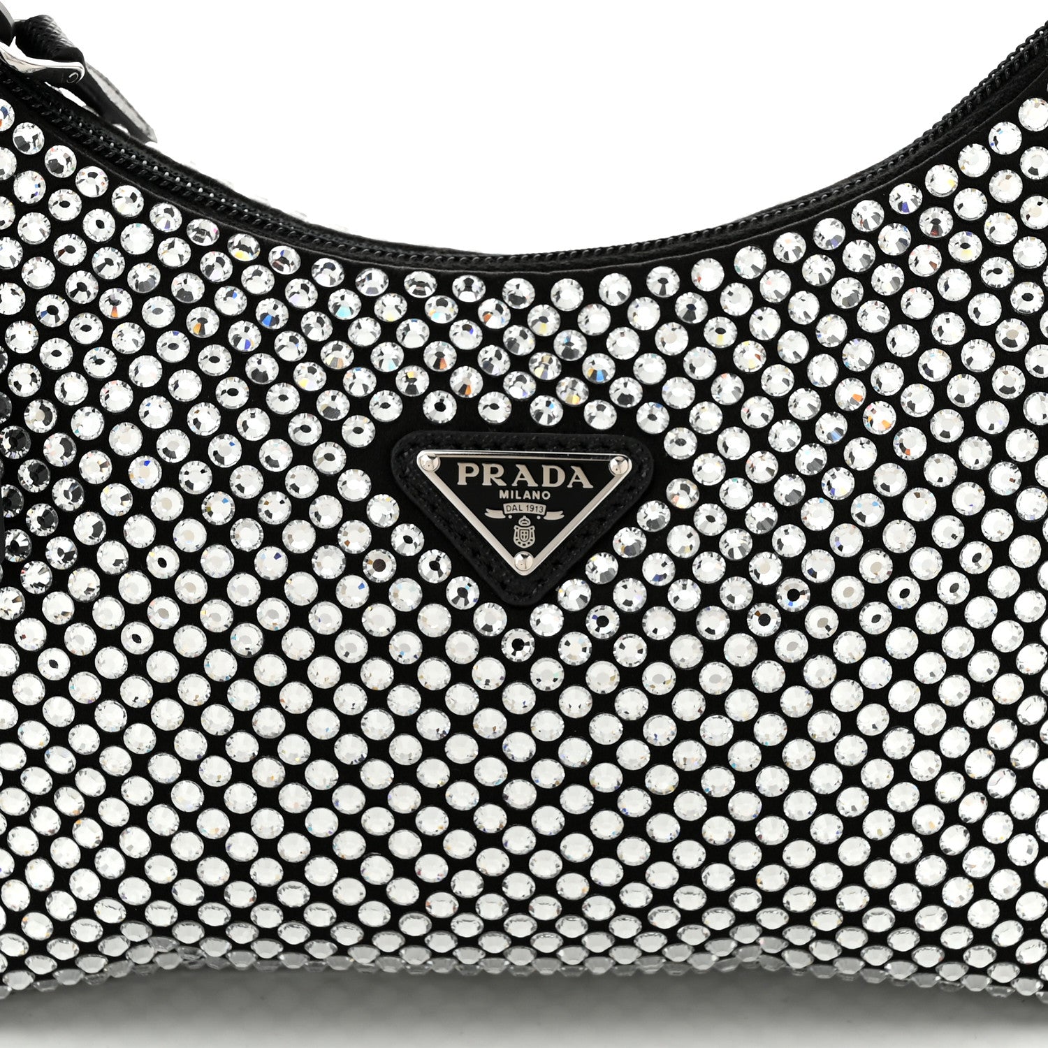 Prada Satin Crystal Mini Re-Edition 2000 Bag Cristal 7 of 9