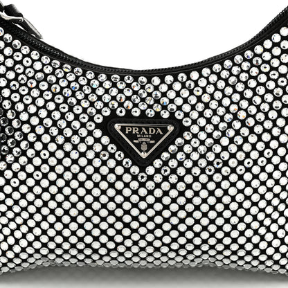 Prada Satin Crystal Mini Re-Edition 2000 Bag Cristal 7 of 9