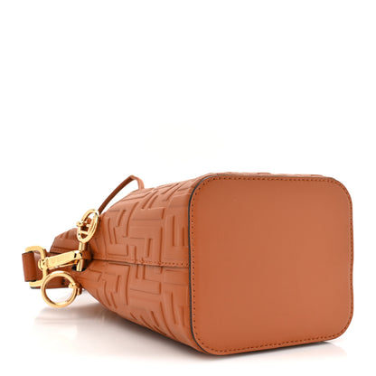 Fendi Vitello Liberty F is Fendi FF 1974 Embossed Mini Mon Tresor Bucket Bag Brandy 4 of 11