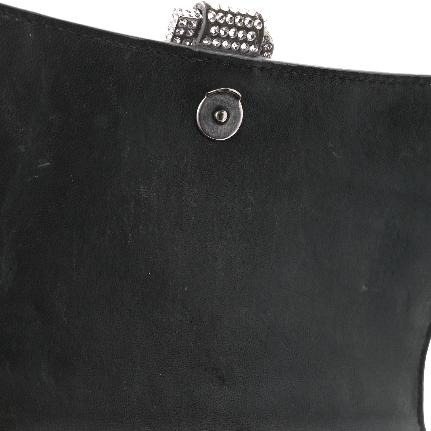 Balenciaga Strass Suede Small Hourglass Top Handle Bag Smoke Grey Crystal 11 of 16