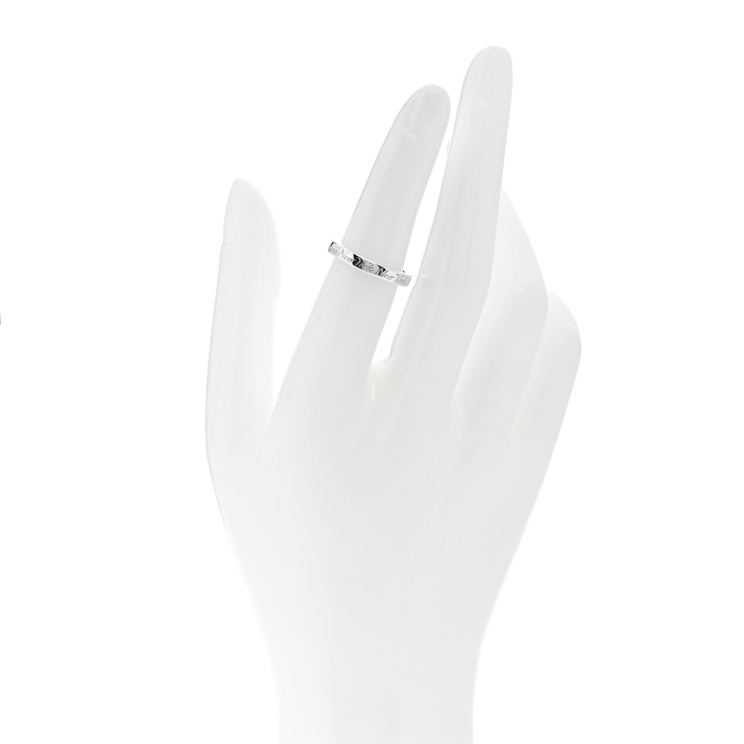 Tiffany Sterling Silver Narrow Notes Ring 50 5.25 2 of 4
