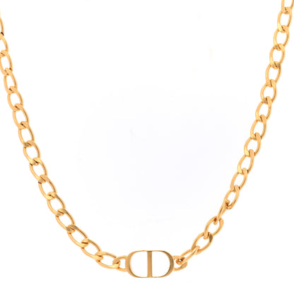 Christian Dior Metal Petit CD Choker Necklace Gold 1 of 6
