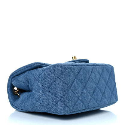 Chanel Denim Quilted Mini Pearl Crush Flap Blue 4 of 11