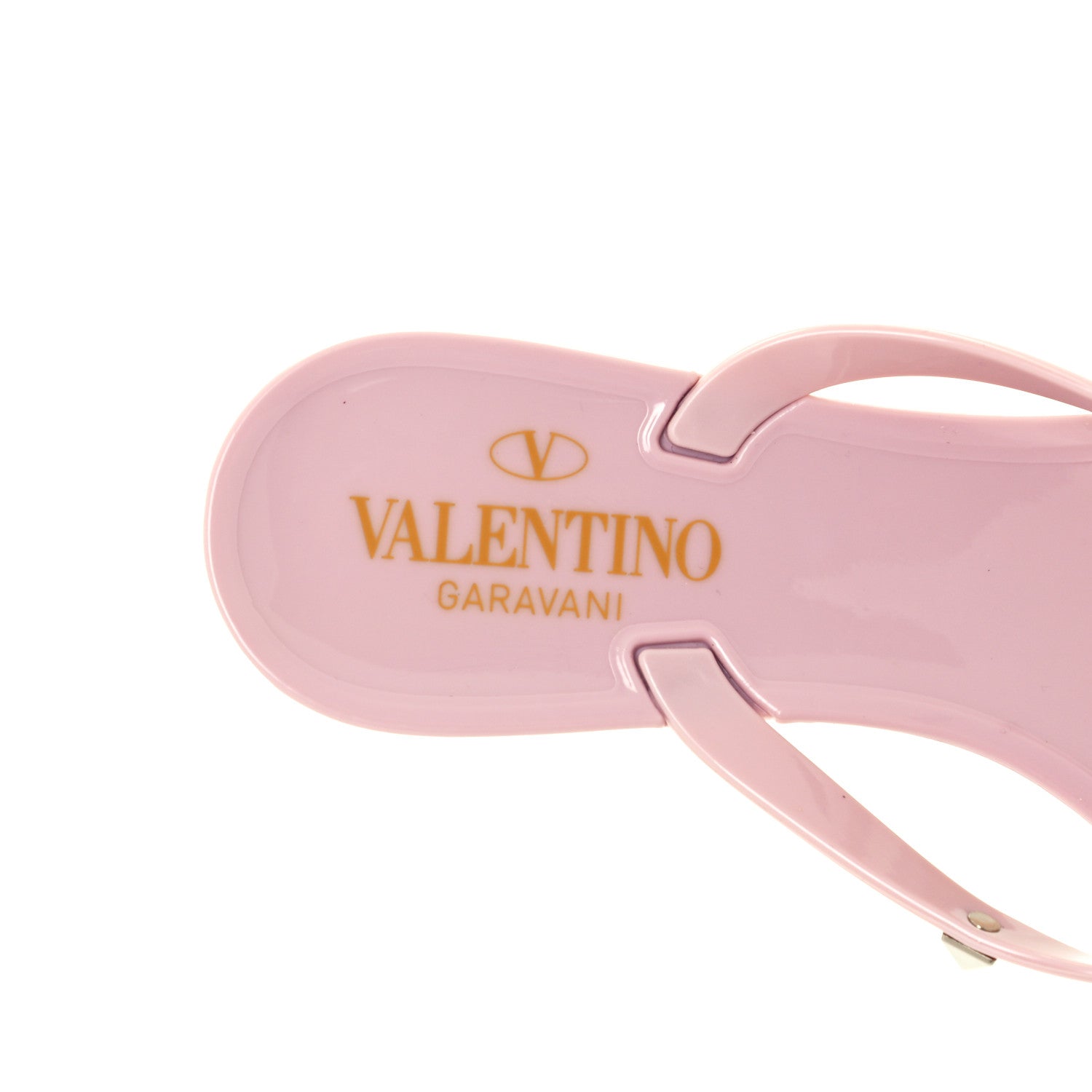 Valentino Garavani PVC Jelly Rockstud Bow Thong Sandals 36 Water Rose 9 of 10
