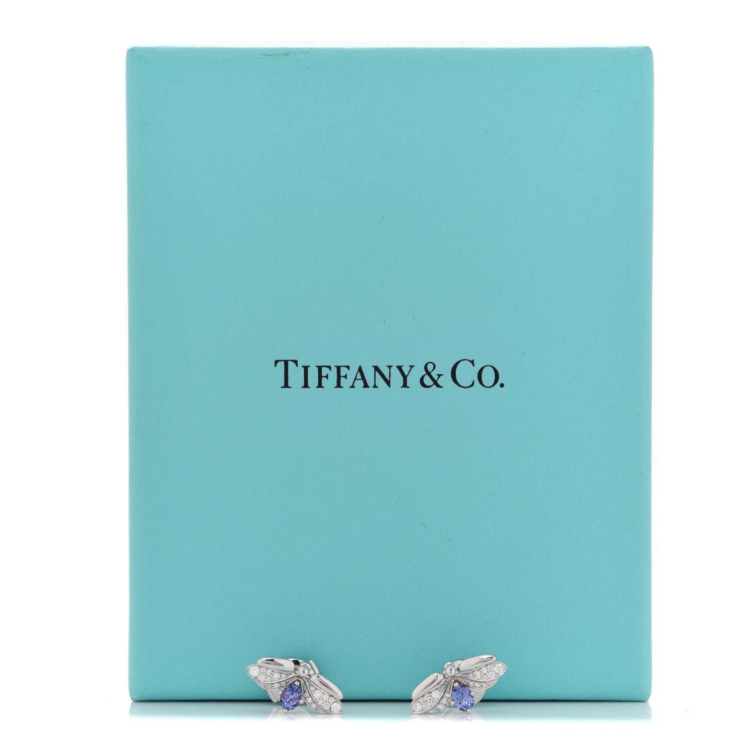 Tiffany Platinum Diamond Tanzanite Paper Flowers Firefly Earrings 6 of 6