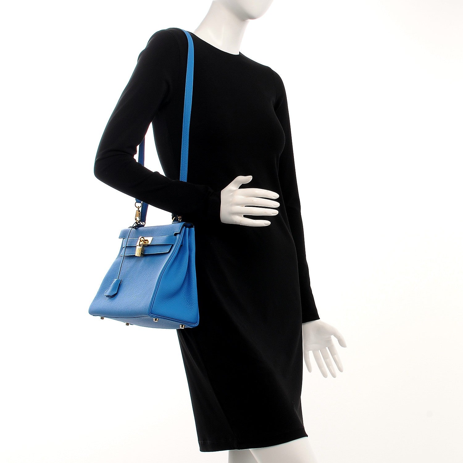 Hermes Togo Kelly Retourne 28 Bleu Zanzibar 2 of 36
