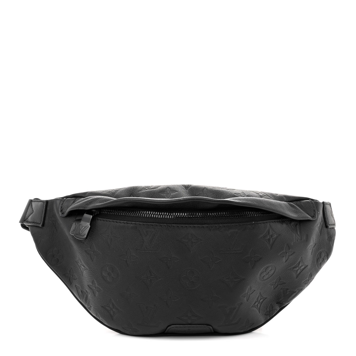 Louis Vuitton Calfskin Monogram Shadow Discovery Bumbag Black 1 of 12