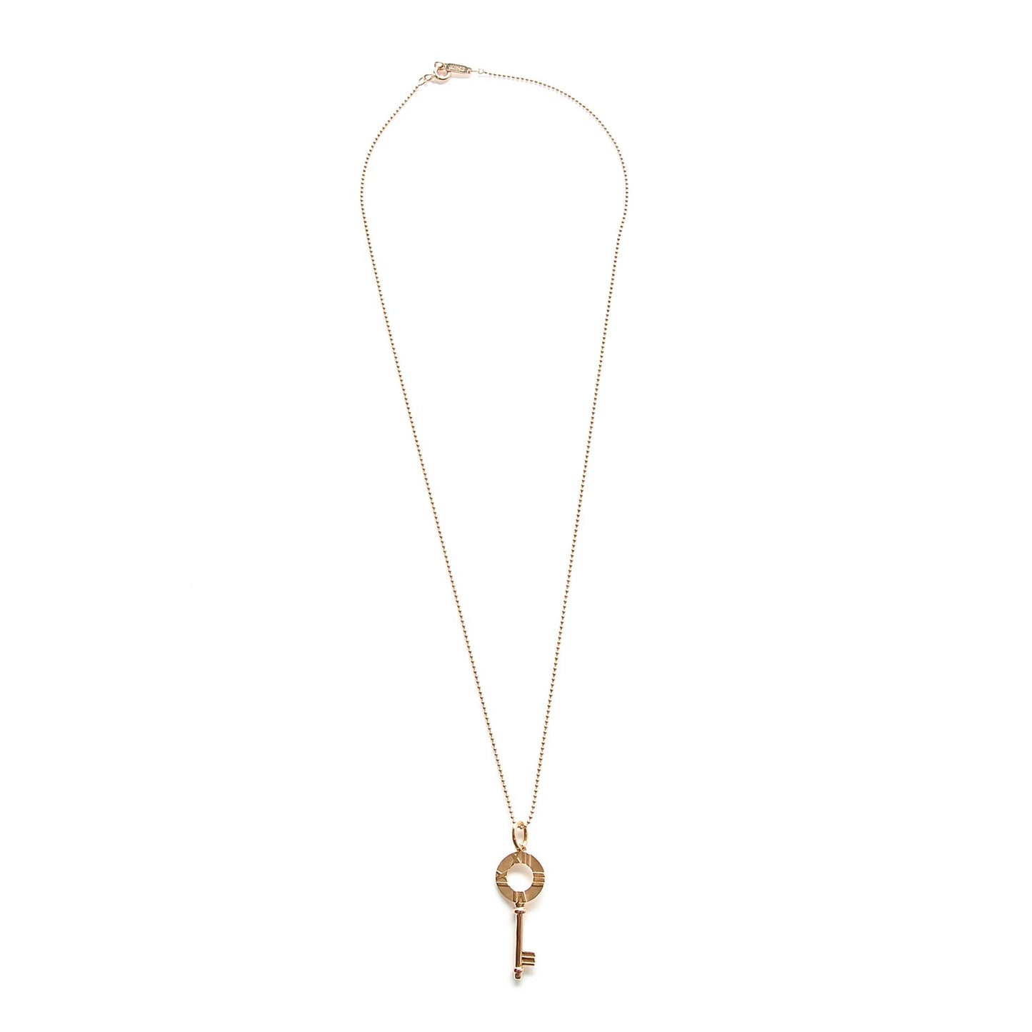 18K Rose Gold Atlas Key Pendant Necklace
