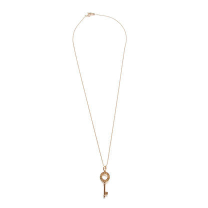 Tiffany 18K Rose Gold Atlas Key Pendant Necklace 6 of 6