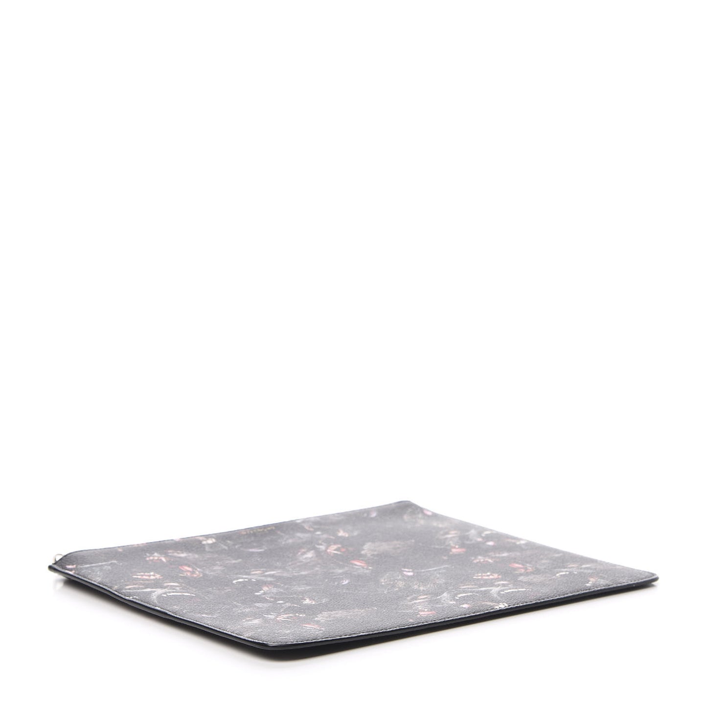 Coated Canvas All Over Monkey Brother Print Large Zip Pouch Black
