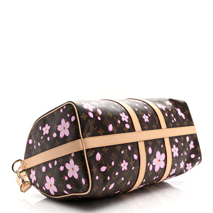Louis Vuitton LV X TM Monogram Cherry Blossom Keepall Bandouliere 45 Sakura Brown 3 of 10