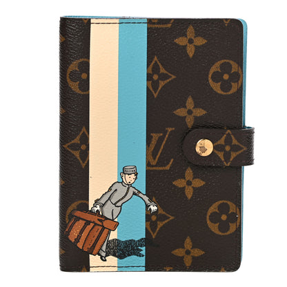 Louis Vuitton Monogram Groom Small Ring Agenda Cover Blue 1 of 11