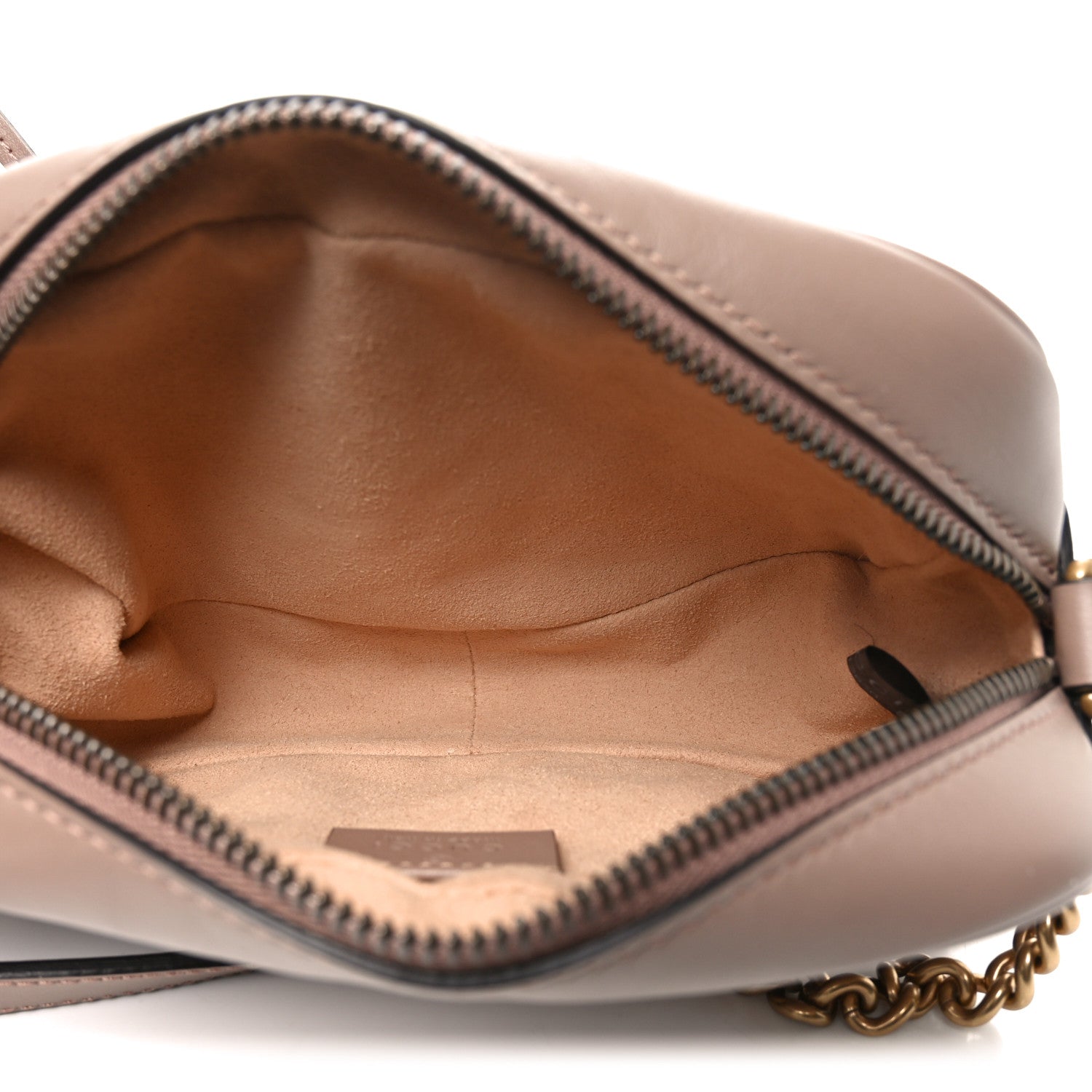 Gucci Calfskin Matelasse Mini GG Marmont Chain Shoulder Bag Porcelain Rose 5 of 11