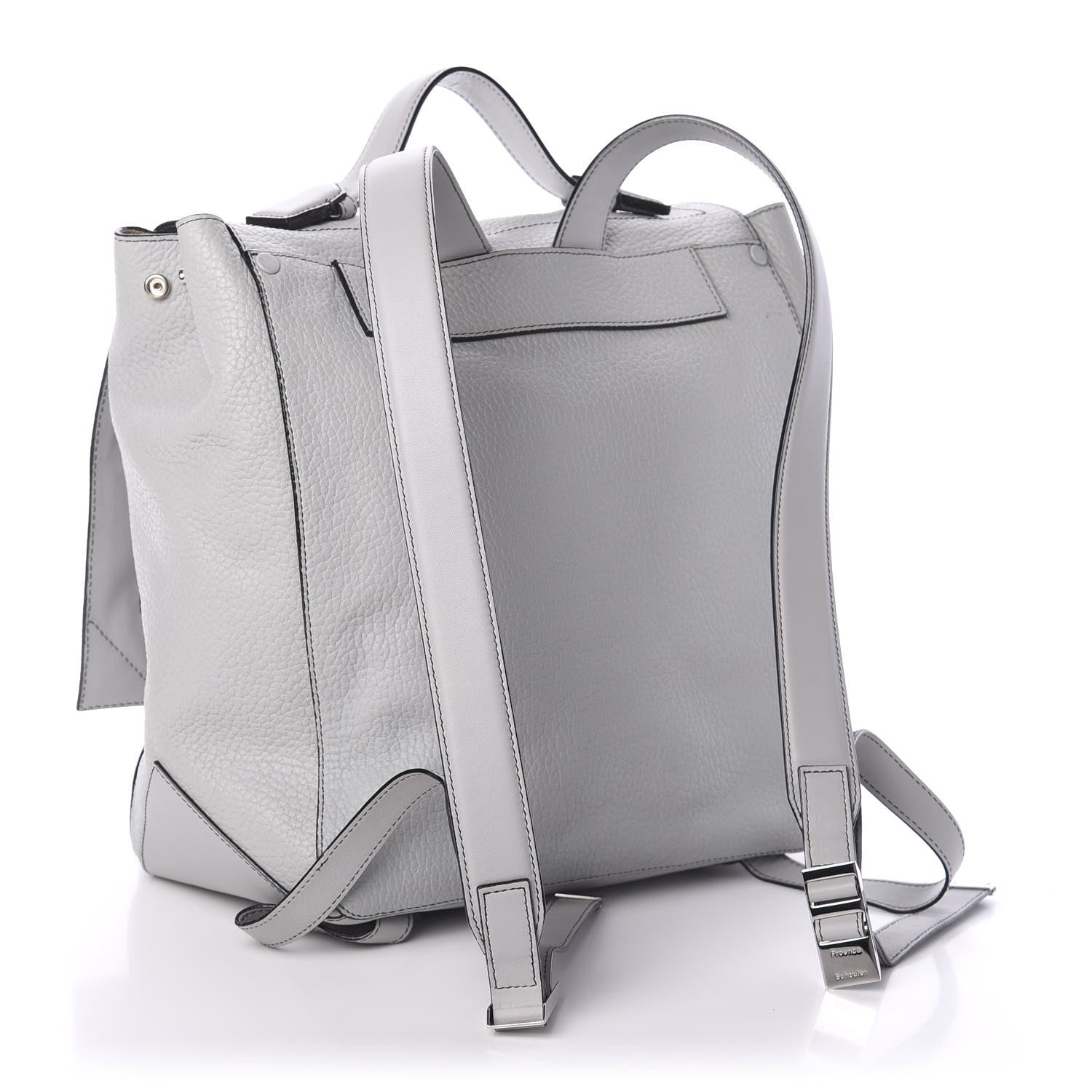 Proenza Schouler Pebbled Calfskin Small PS Courier Backpack Heather Grey 2 of 8