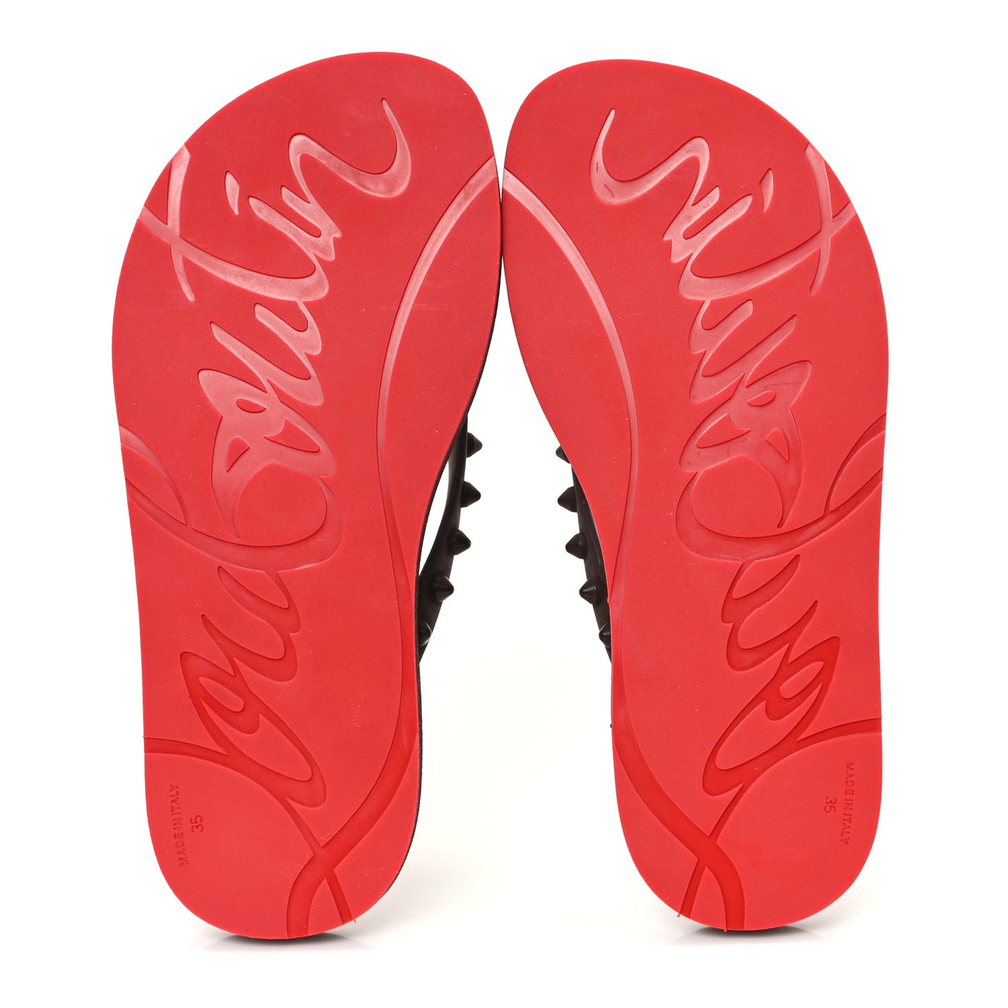 Rubber Spike Loubi Flip Donna Flip Flops 35 Brown