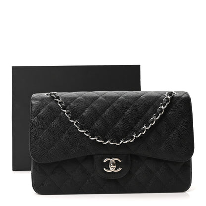 Chanel Caviar Quilted Jumbo Double Flap Black 11 of 11