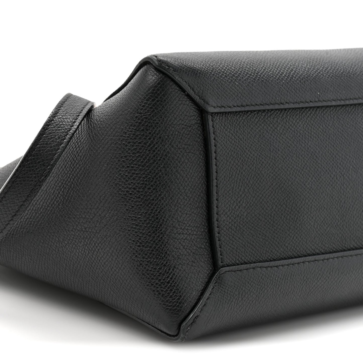 Grained Calfskin Micro Belt Bag Black