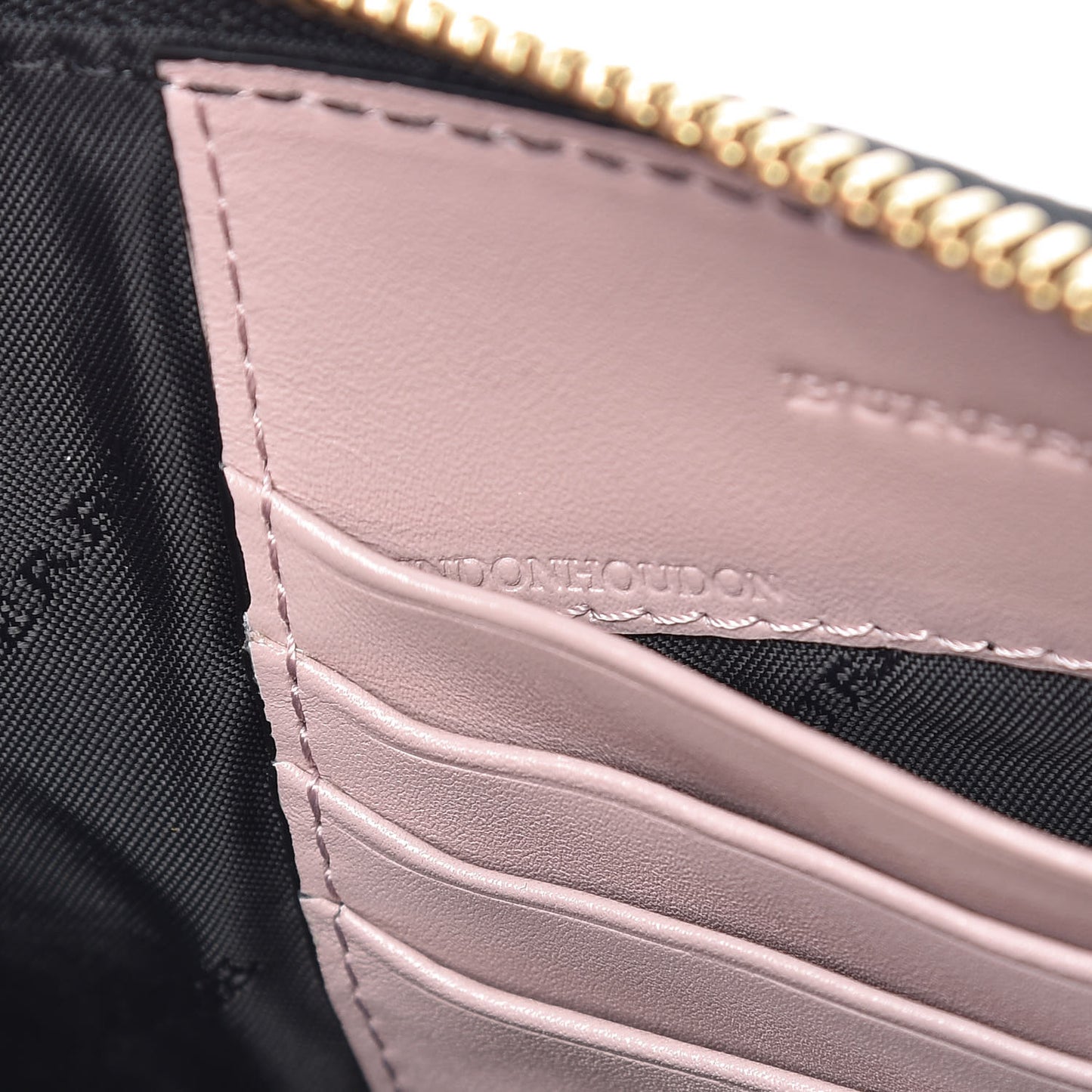 Signature Grain Calfskin Check Embossed Peyton Crossbody Clutch Bag Pale Orchid
