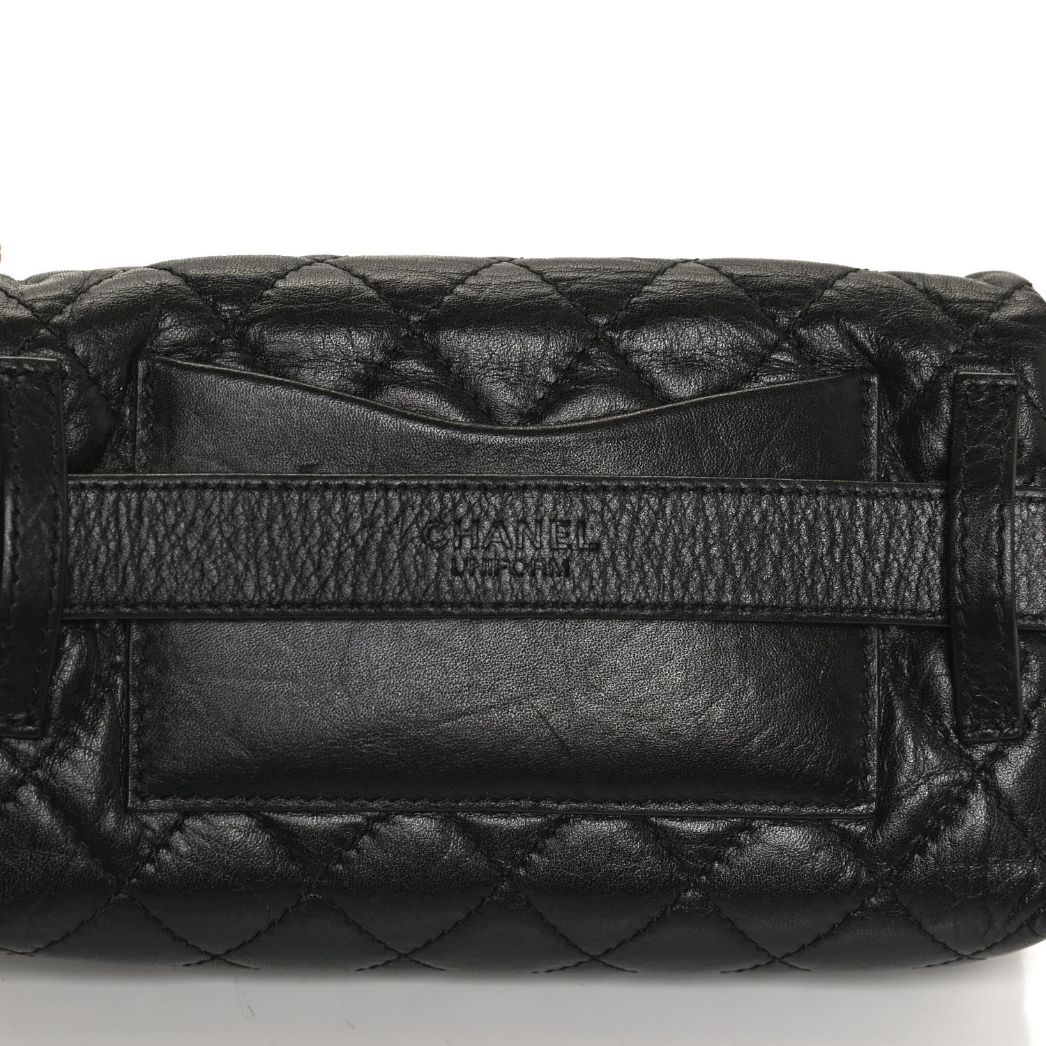 Chanel Aged Calfskin Quilted 2.55 Reissue Flap Belt Bag Clutch Black 5 of 10