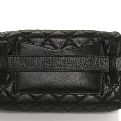 Chanel Aged Calfskin Quilted 2.55 Reissue Flap Belt Bag Clutch Black 5 of 10
