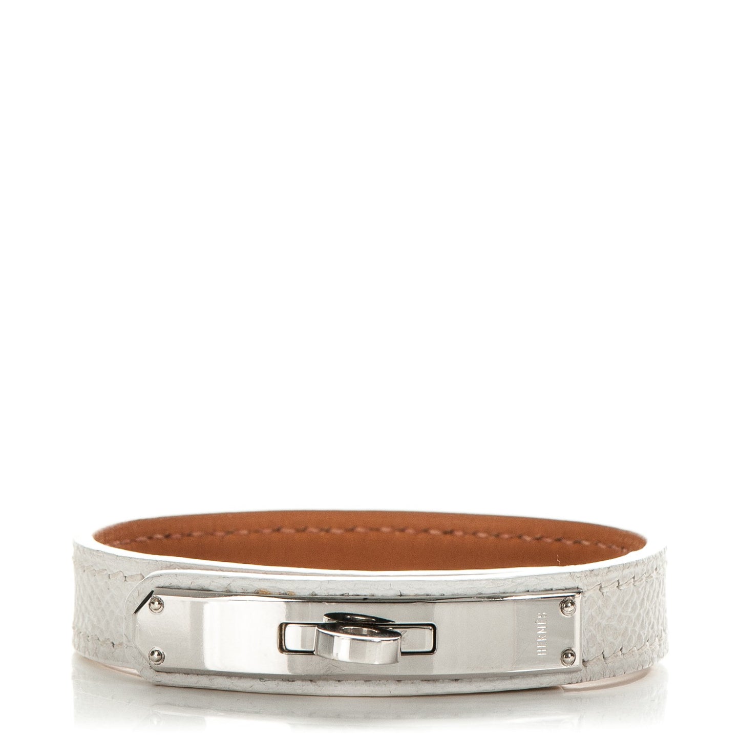 Epsom Kelly Single Tour Bracelet S White