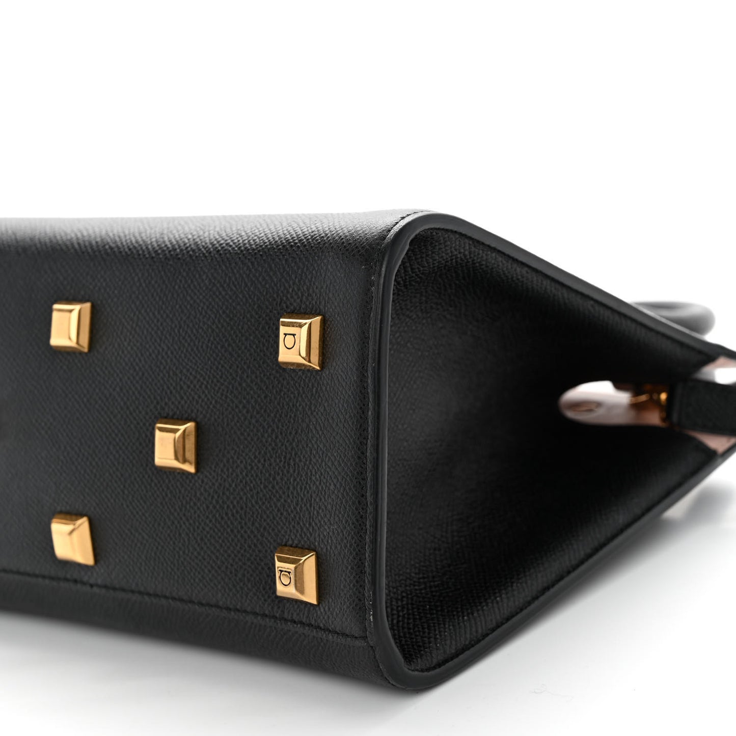 Calfskin Small The Studio Box Bag Black