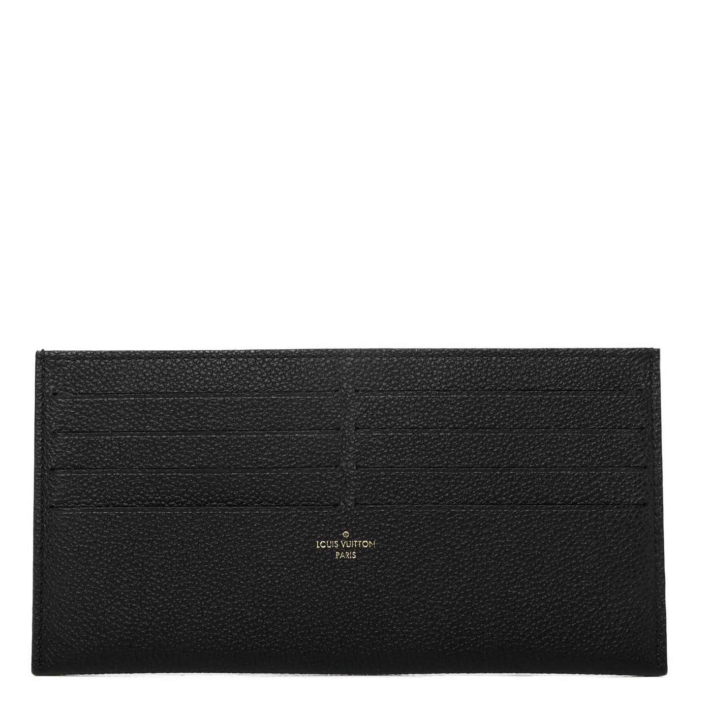 Calfskin Felicie Chain Wallet Card Holder Insert Black