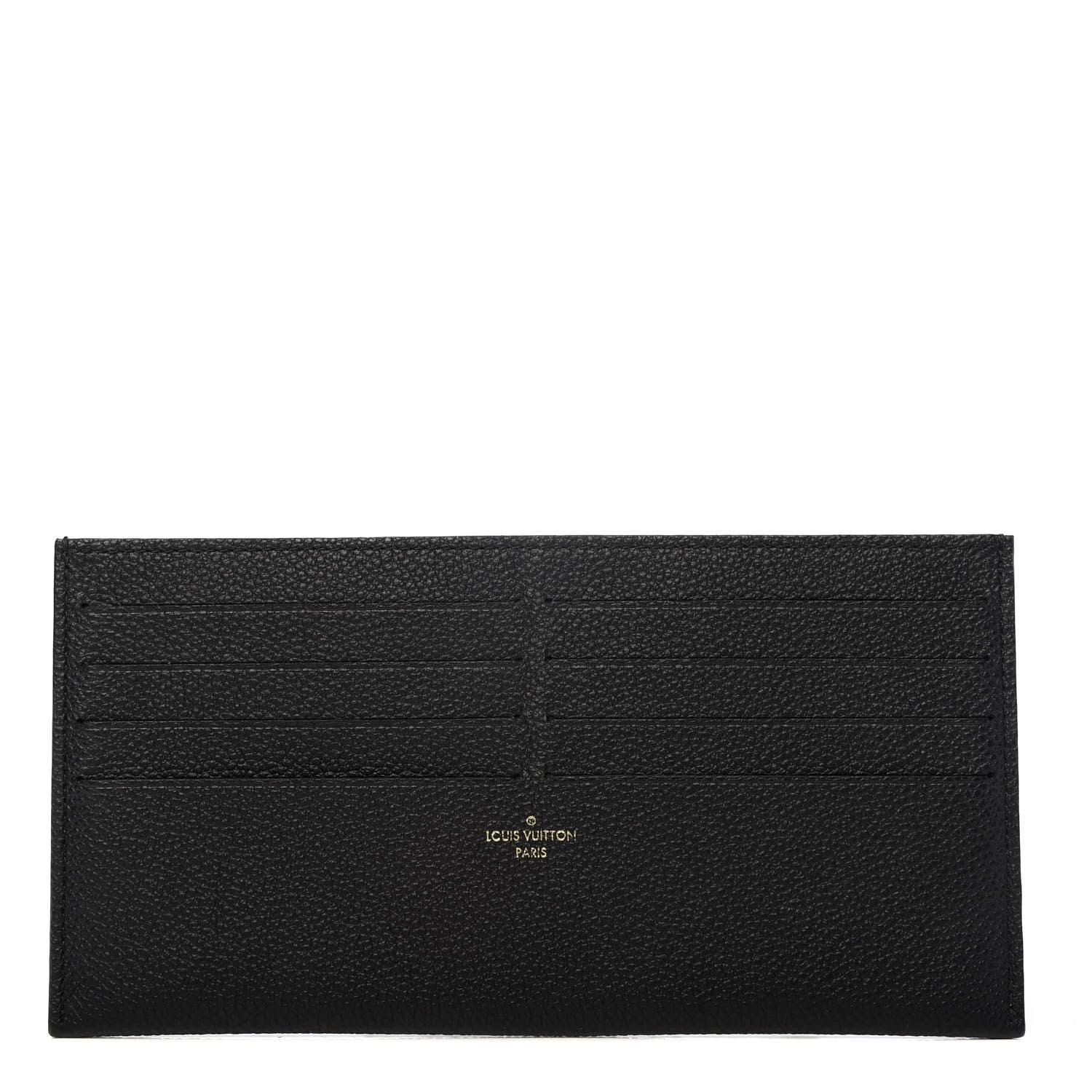 Louis Vuitton Calfskin Felicie Chain Wallet Card Holder Insert Black 1 of 6