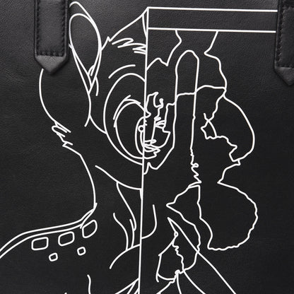 Givenchy Calfskin Bambi Print Medium Stargate Shopper Tote Black 11 of 12