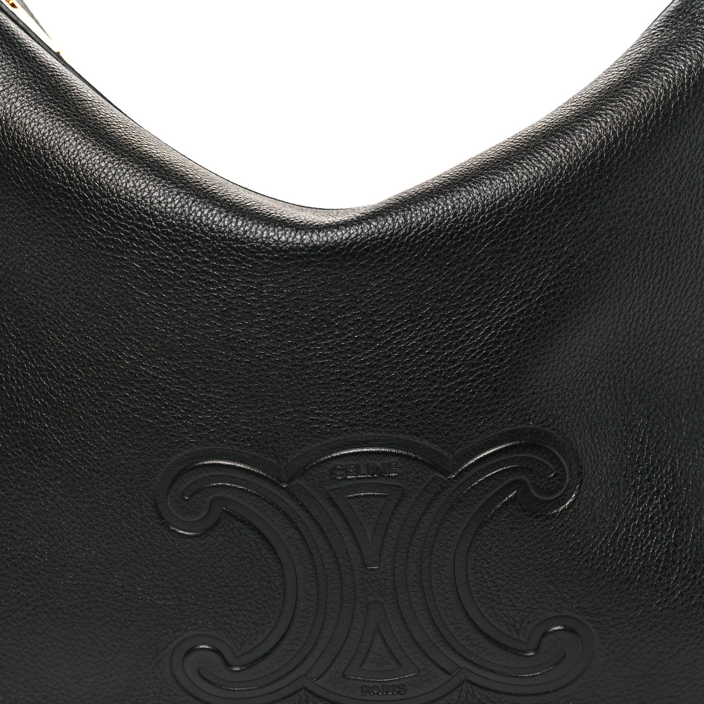 Supple Calfskin Cuir Triomphe Medium Heloise Shoulder Bag Black