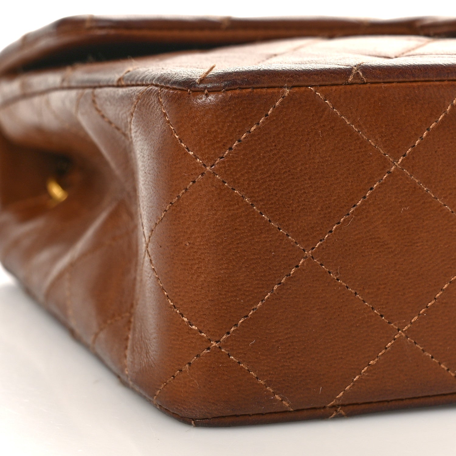 Chanel Lambskin Quilted Small Single Flap Brown 7 of 10