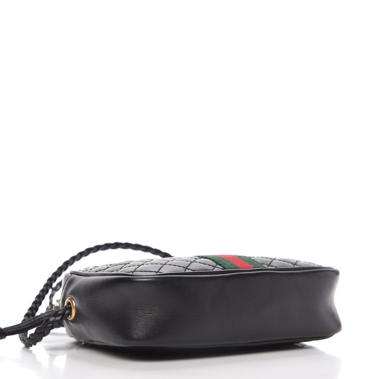 Calfskin Trapuntata Web Mini GG Shoulder Bag Black