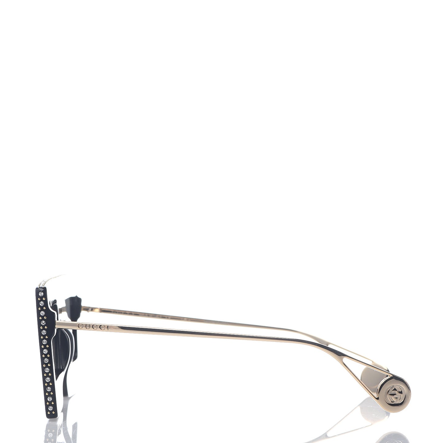 Acetate Crystal Mask-Frame Sunglasses GG0431S Black