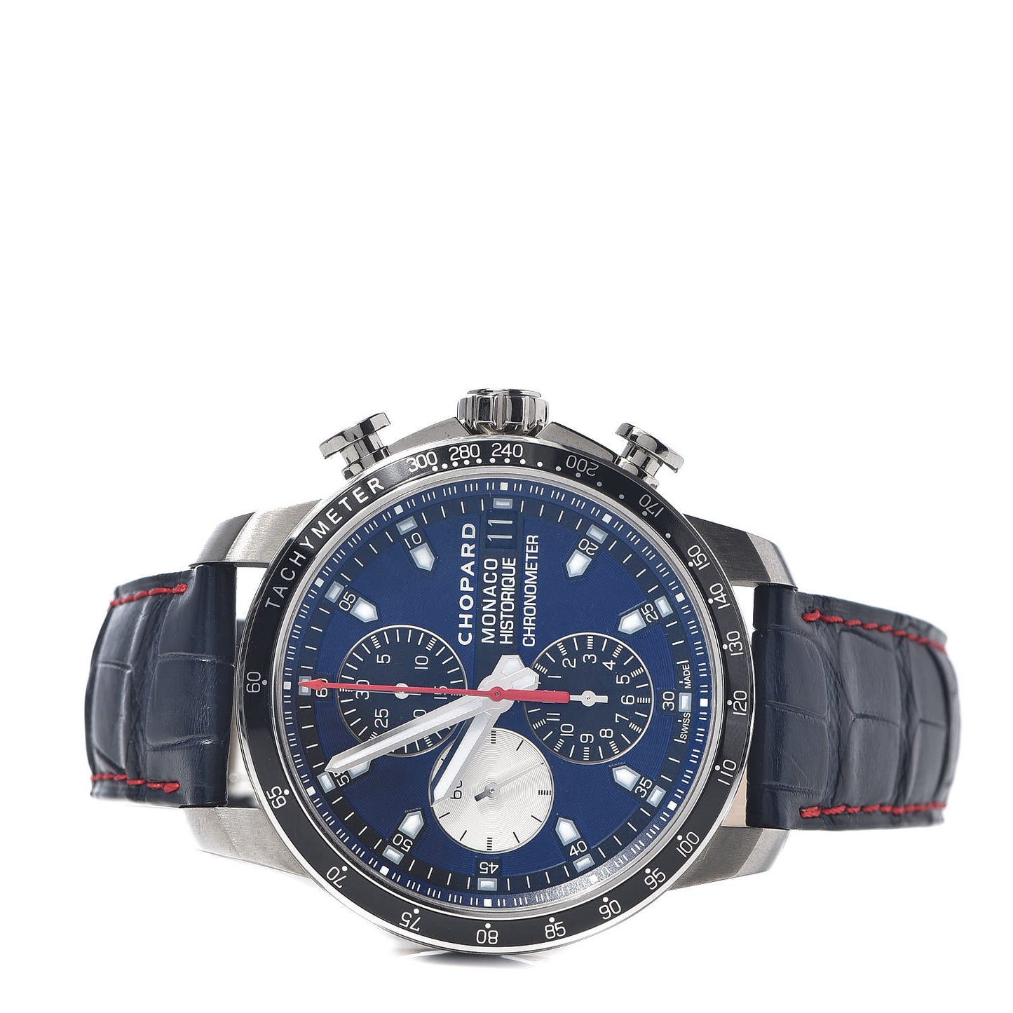 Stainless Steel Alligator 46mm Grand Prix de Monaco Historique Automatic Watch Blue