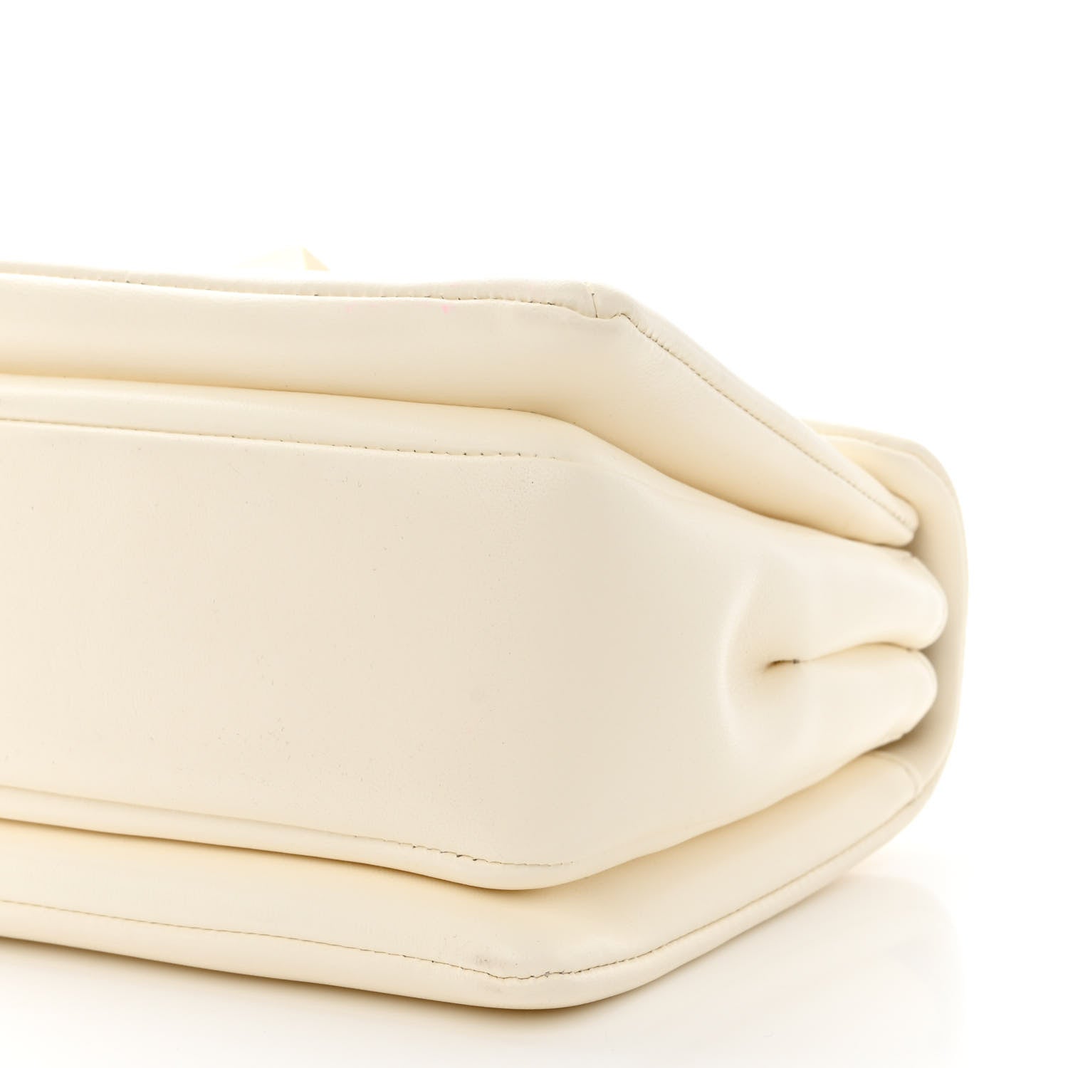 Valentino Garavani Nappa One Stud Chain Clutch Ivory 10 of 10
