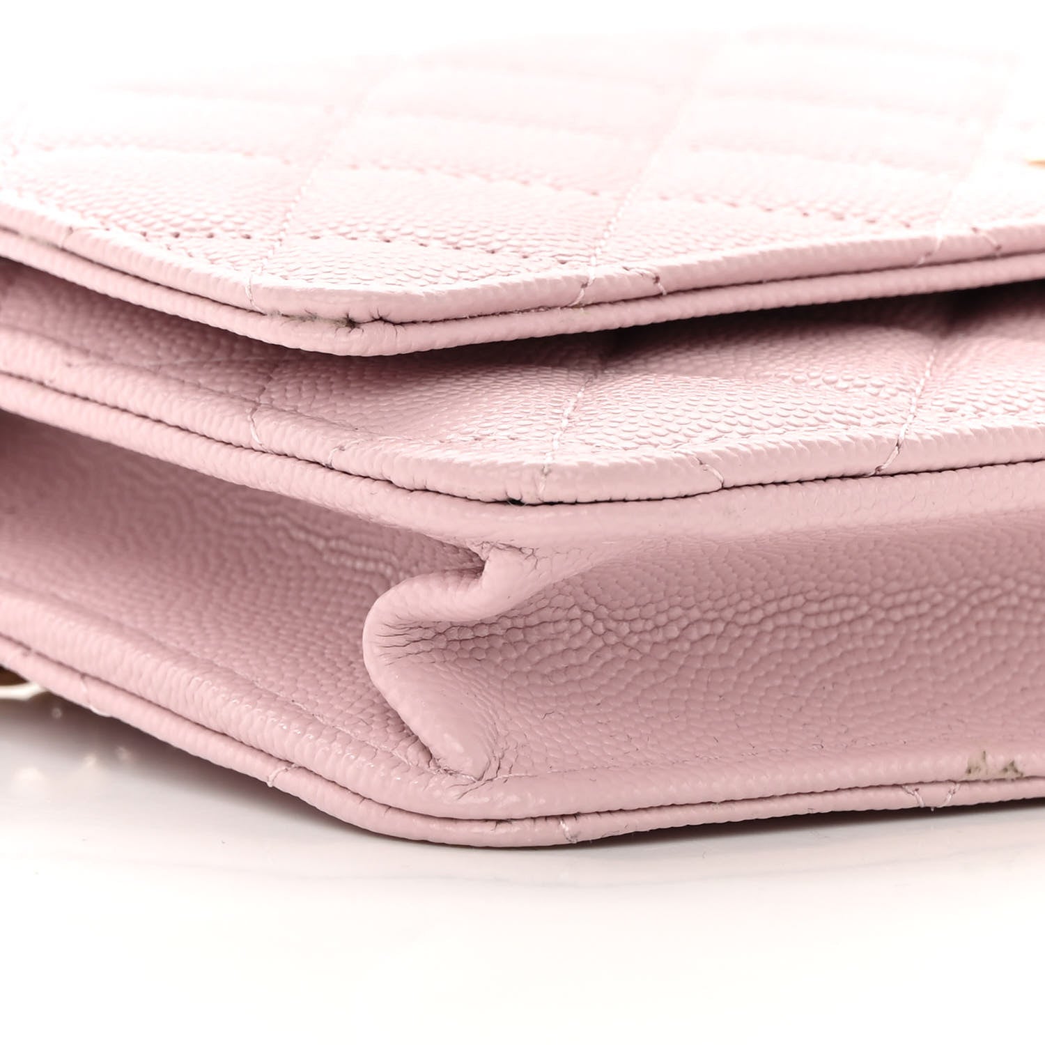 Chanel Caviar Quilted Wallet on Chain WOC Light Pink 10 of 13