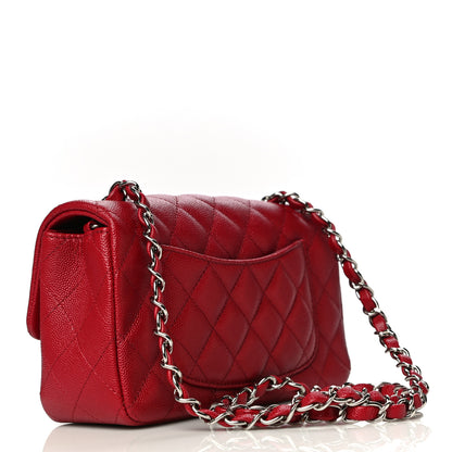 Chanel Caviar Quilted Mini Rectangular Flap Red 3 of 10
