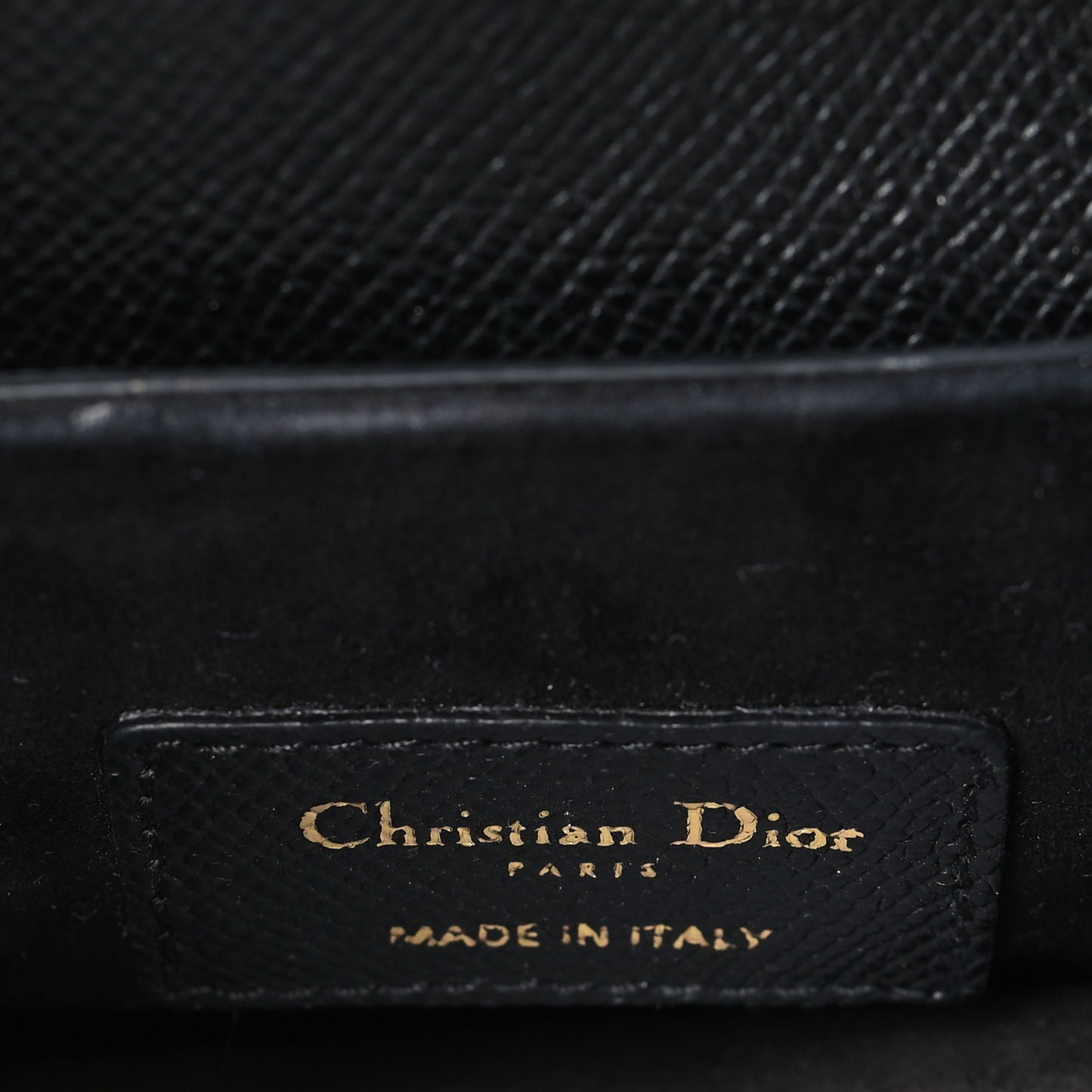 Grained Calfskin Mini Saddle Bag Black