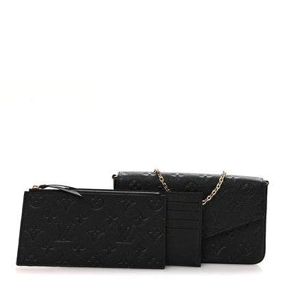 Louis Vuitton Empreinte Pochette Felicie Chain Wallet Black 4 of 23