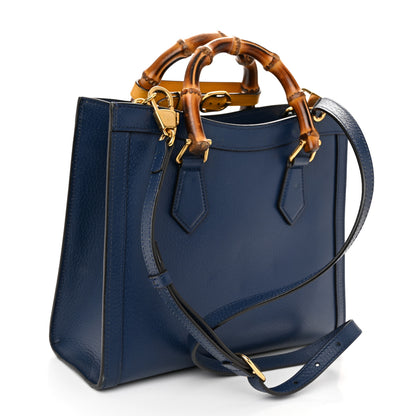 Gucci Textured Dollar Calfskin Web Small Diana Tote Bag Royal Crop 2 of 10