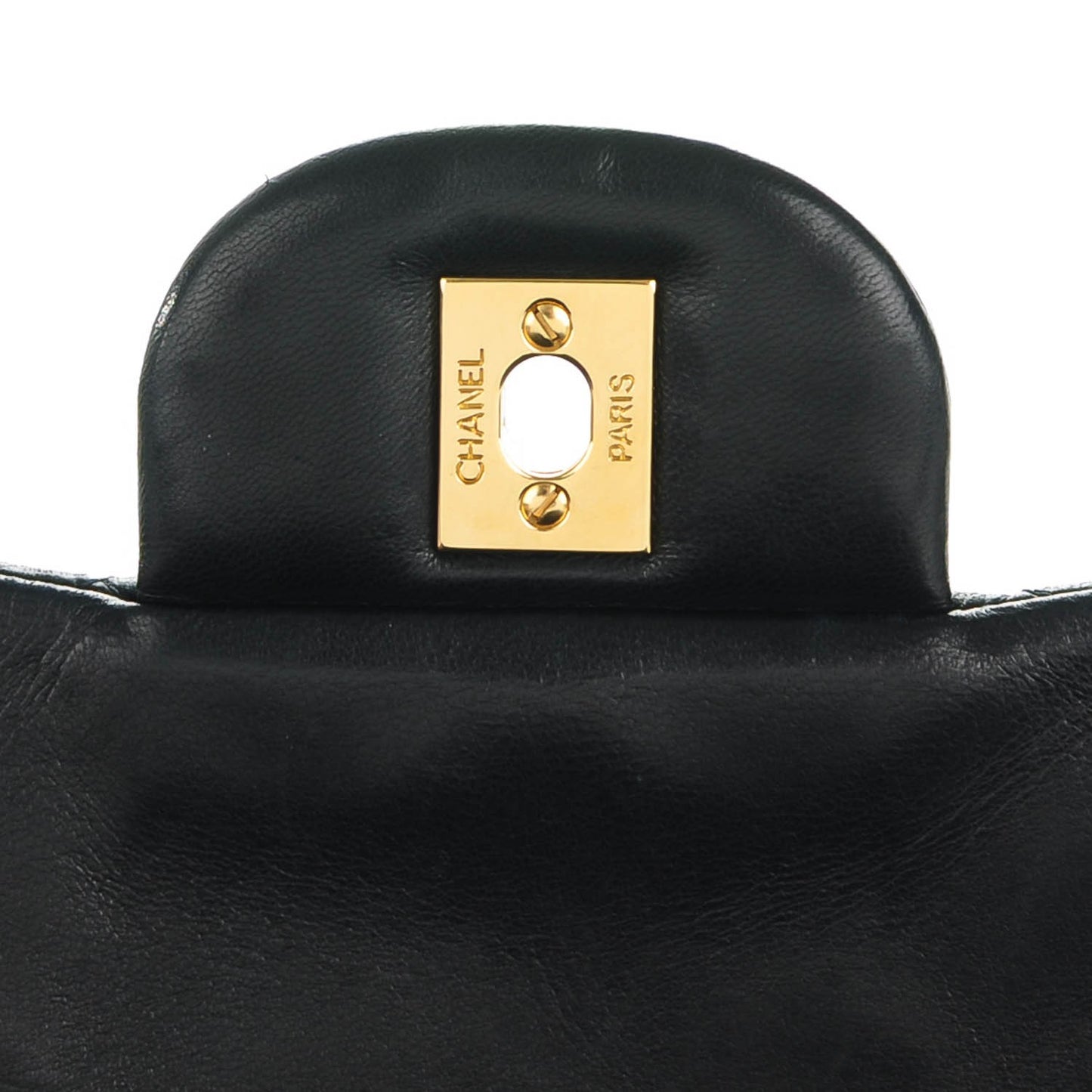 Lambskin Quilted Maxi Single Flap Black