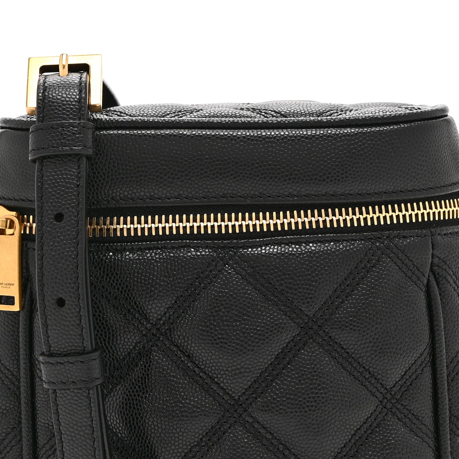 Saint Laurent Grain de Poudre Quilted 80's Vanity Bag Black 8 of 10