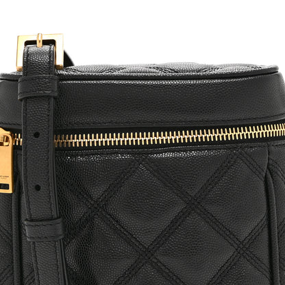 Saint Laurent Grain de Poudre Quilted 80's Vanity Bag Black 8 of 10