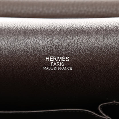 Hermes Taurillon Clemence Jypsiere 34 Chocolate 6 of 11