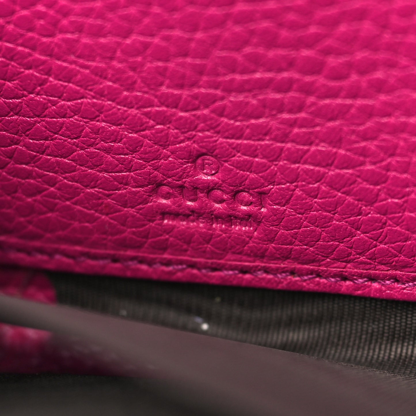 Pebbled Calfskin Soho Zip Around Wallet Bright Bougainvillea