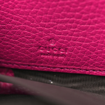 Gucci Pebbled Calfskin Soho Zip Around Wallet Bright Bougainvillea 6 of 7