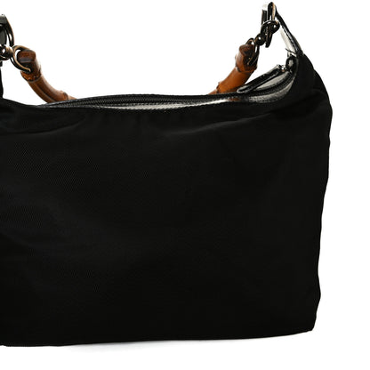 Gucci Nylon Bamboo Top Handle Hobo Black 11 of 14