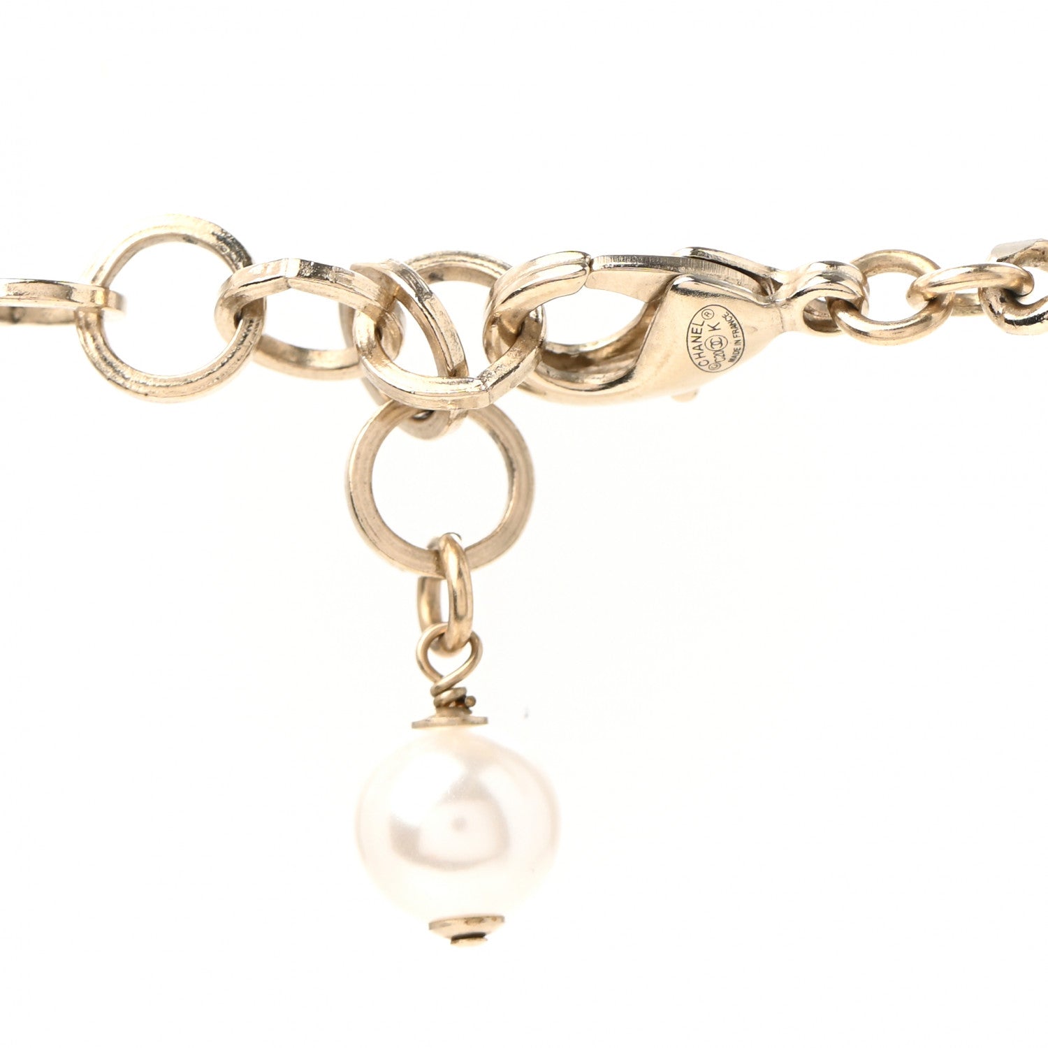 Chanel Gripoix Pearl CC Long Necklace Gold 6 of 6