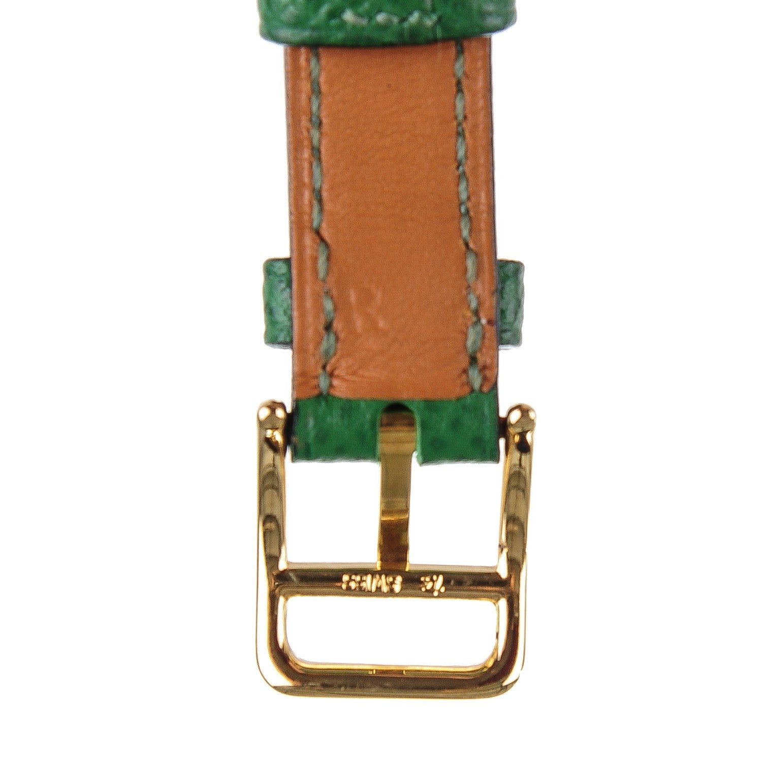 Hermes Stainless Steel Courchevel 20mm Kelly Cadena Quartz Watch Vert Clair 8 of 9