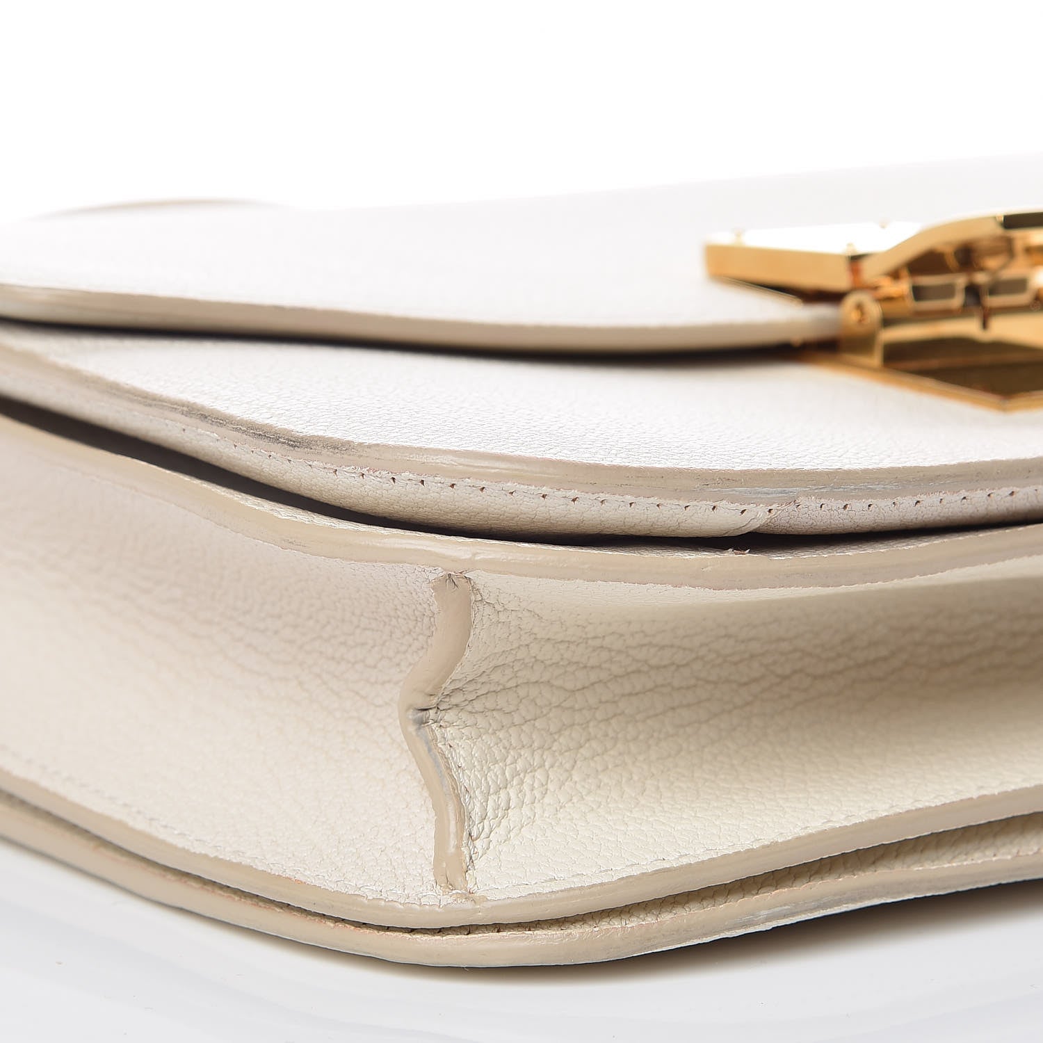 Celine Goatskin Medium Classic Box Flap Bag White 8 of 10